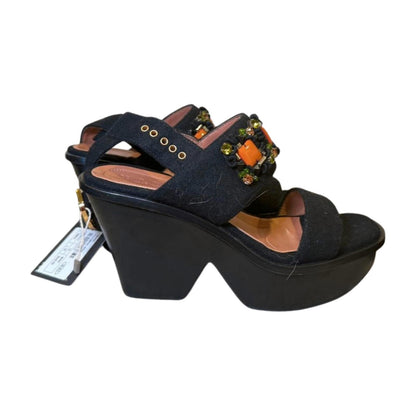 Marni New Embellished Platform Sandals, size 39