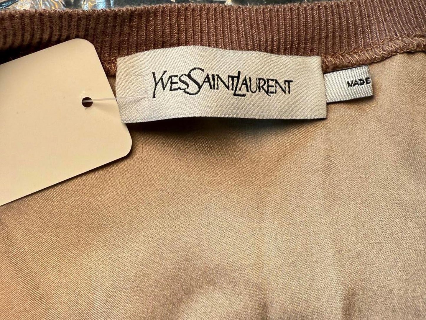 Vintage Yves Saint Laurent Beige Women's Sleeveless Jumpsuit, EU 38