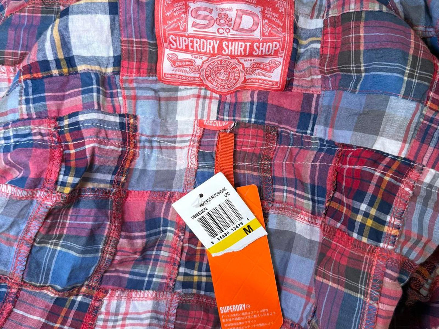 New Superdry Plaid Button-Up Shirt for Women, Medium