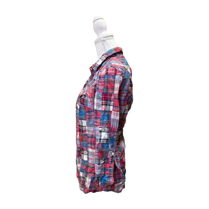 New Superdry Plaid Button-Up Shirt for Women, Medium