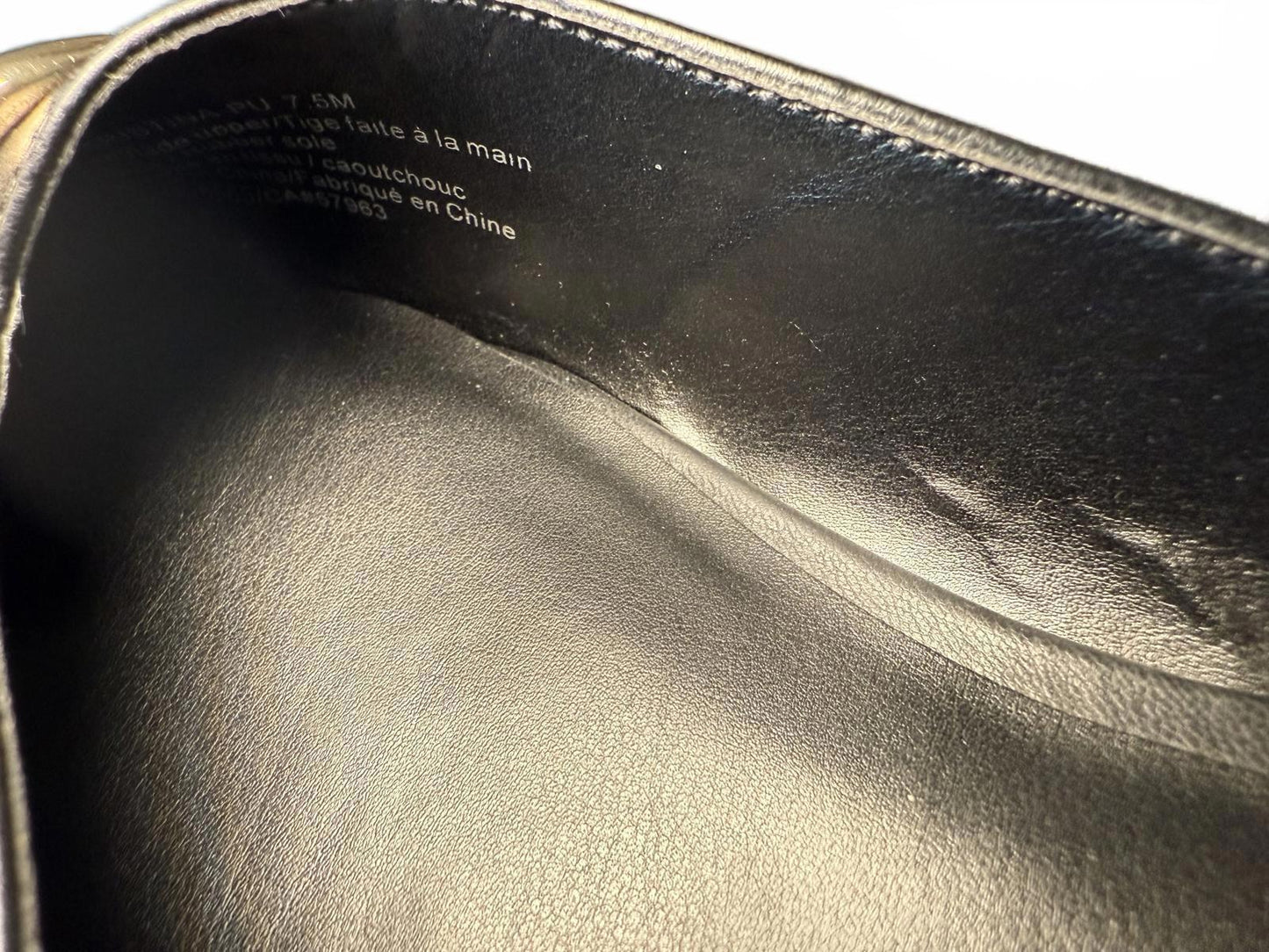 New Open Edit Black Pointed Toe Women's Mules with Chain Accent