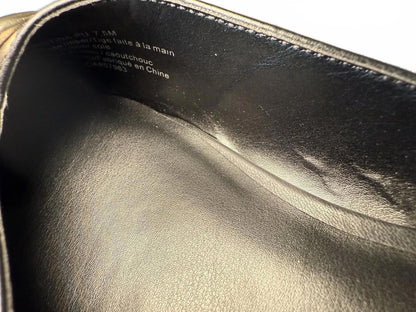 New Open Edit Black Pointed Toe Women's Mules with Chain Accent