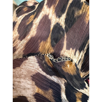 Robert Rodriguez XO Barneys New York Leopard Print Silk Blouse XS