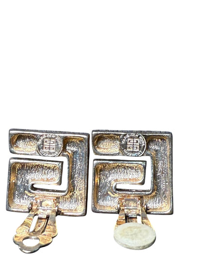 Vintage Givenchy “G” Gold Tone Clip-On Earrings