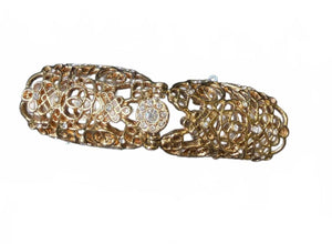 Gold Tone Filigree Ring Cuff