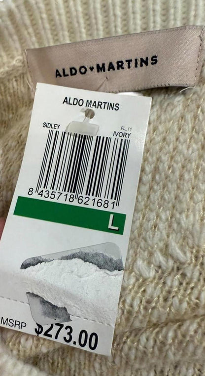New Aldo Martins Sidley Textured Knit Sweater Ivory, size Large