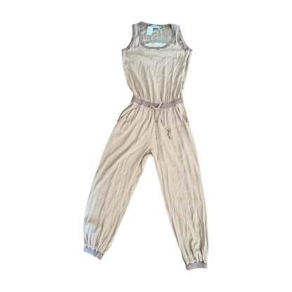 Vintage Yves Saint Laurent Beige Women's Sleeveless Jumpsuit, EU 38