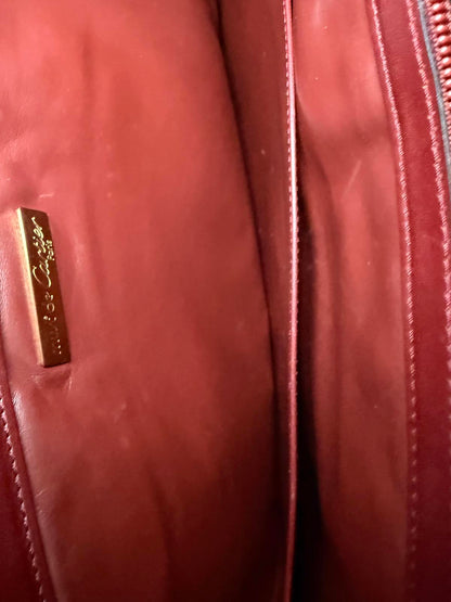 Cartier a Must De Cartier Bordeaux leather briefcase.