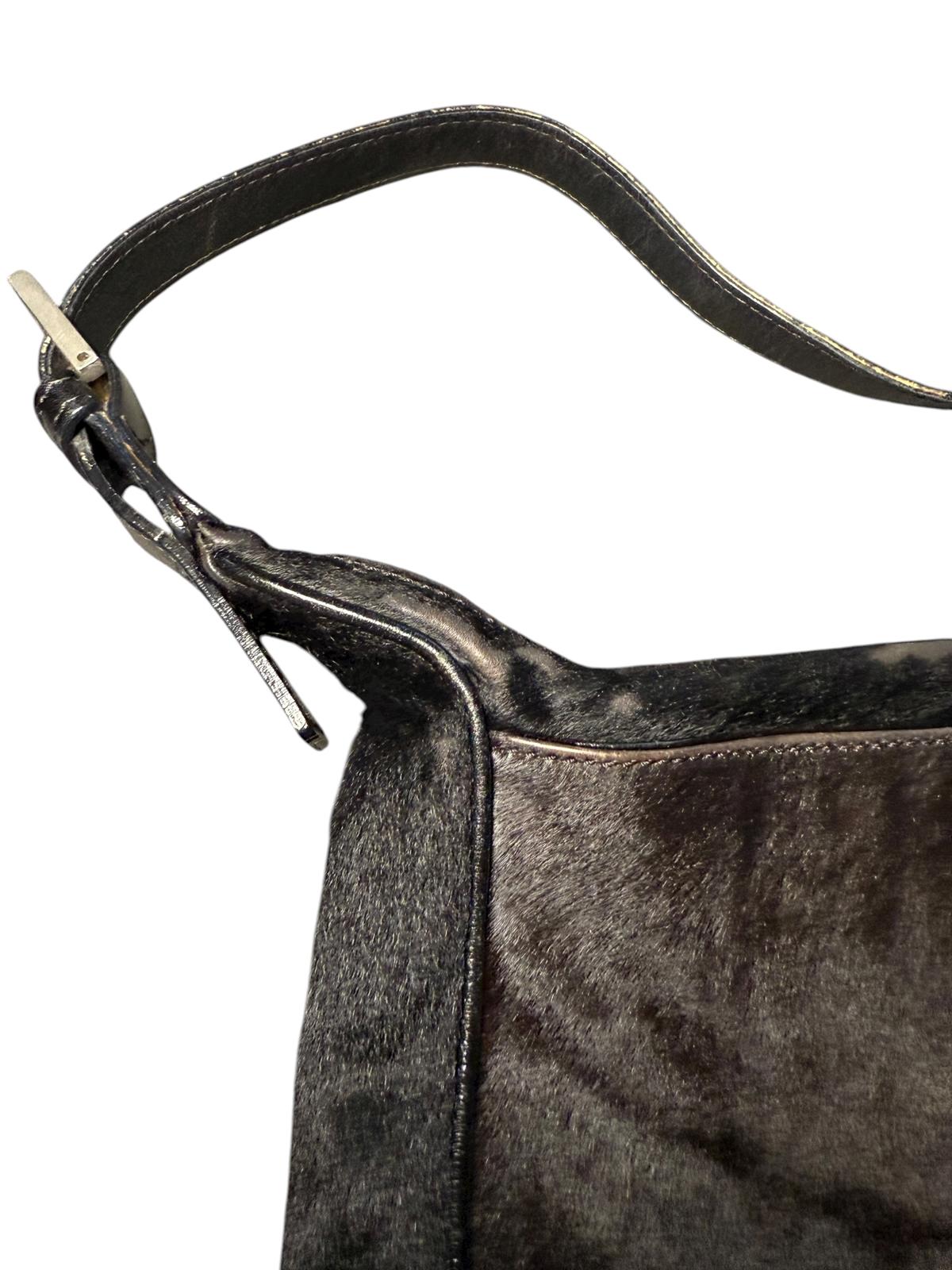 Fendi Black Pony Hair Shoulder Bag