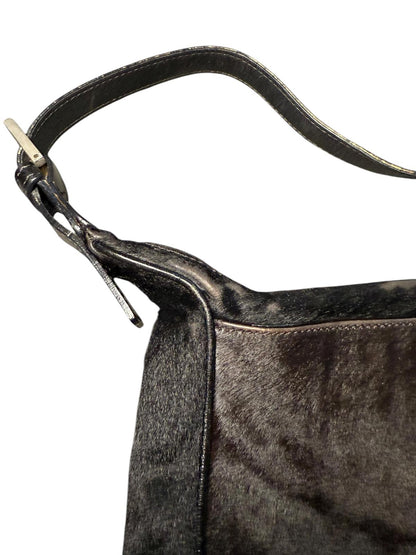 Fendi Black Pony Hair Shoulder Bag