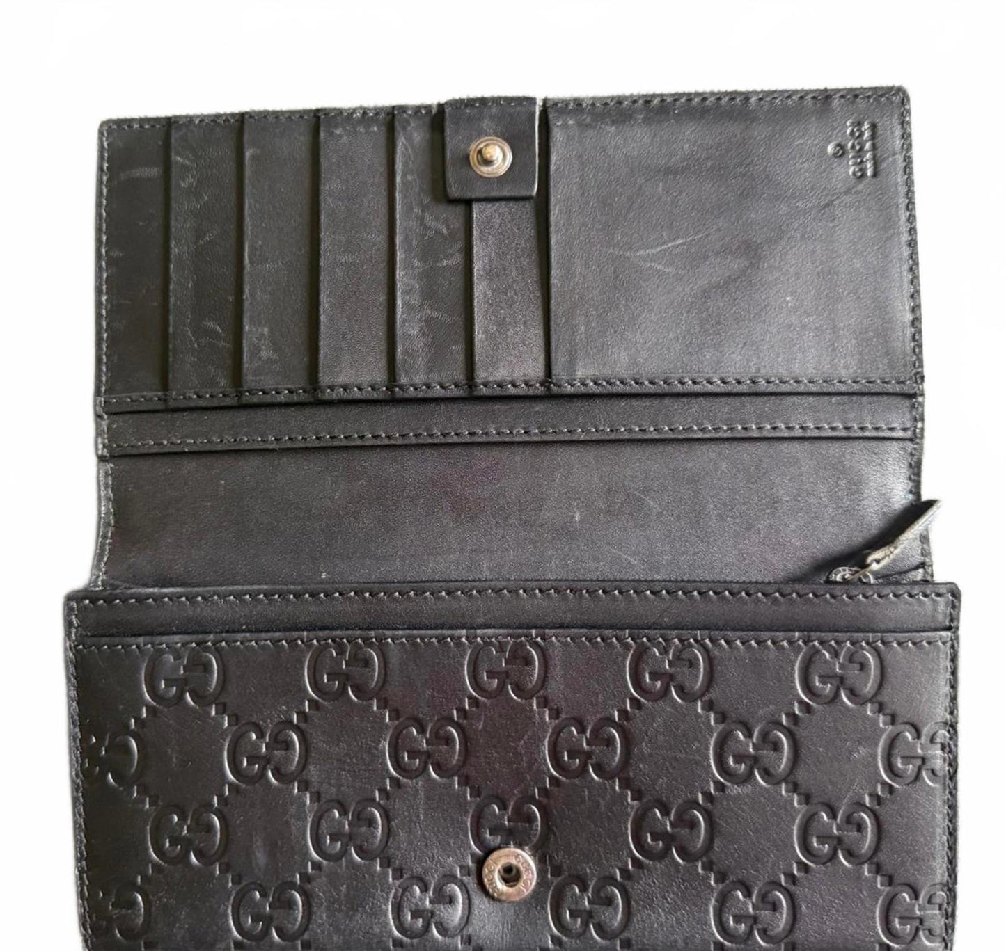 Gucci Black Leather Wallet with GG Logo