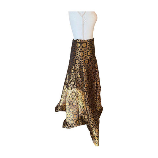 Nazila Couture Metallic Brocade Patterned Women's Skirt, size Large