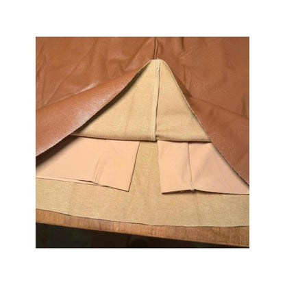 NWT Commando Faux Leather Mini Skort Womens Size S Tan Lined Vertical Seam Chic