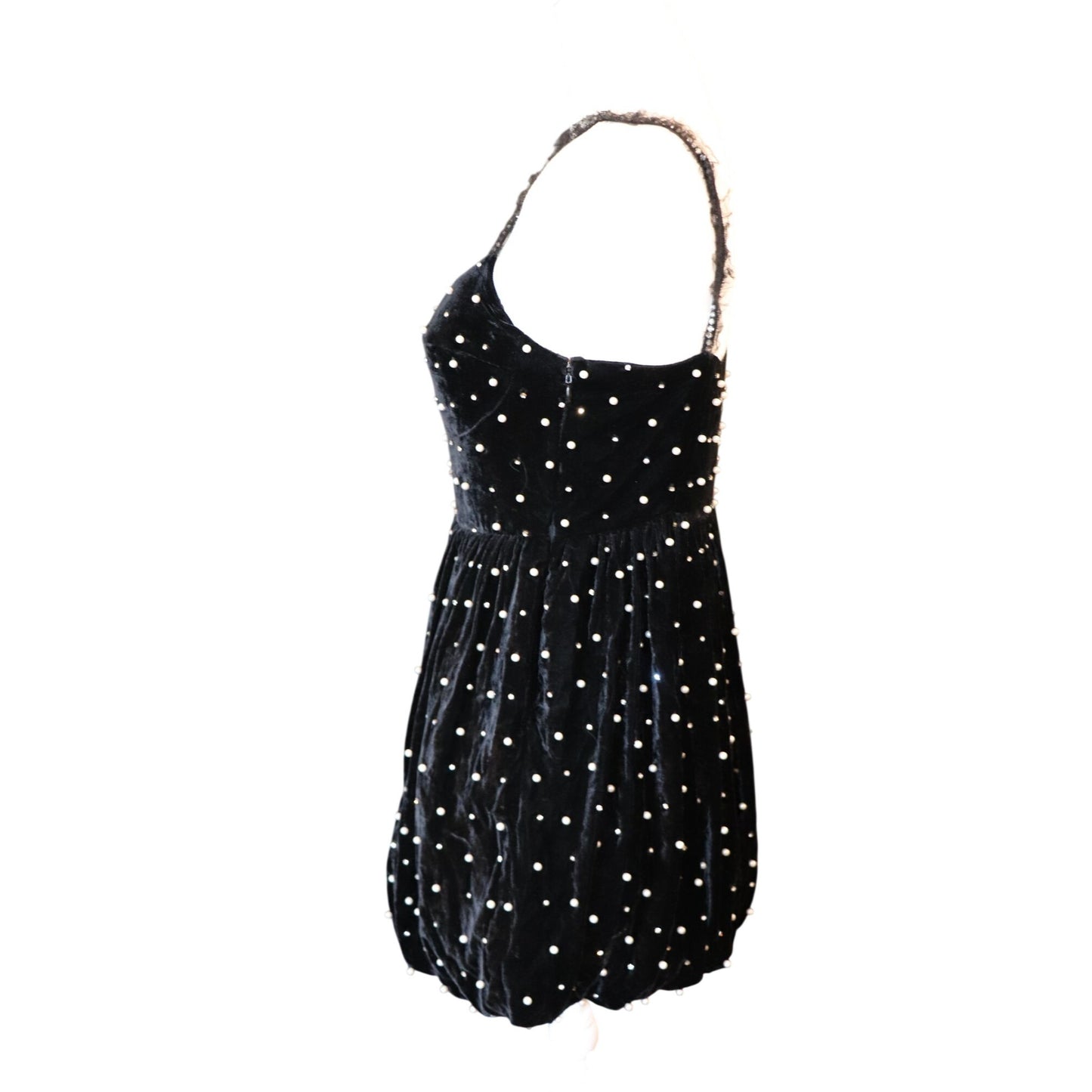 LoveShackFancy Devita Bubble Dress With Lace Straps, Size 8 NWT