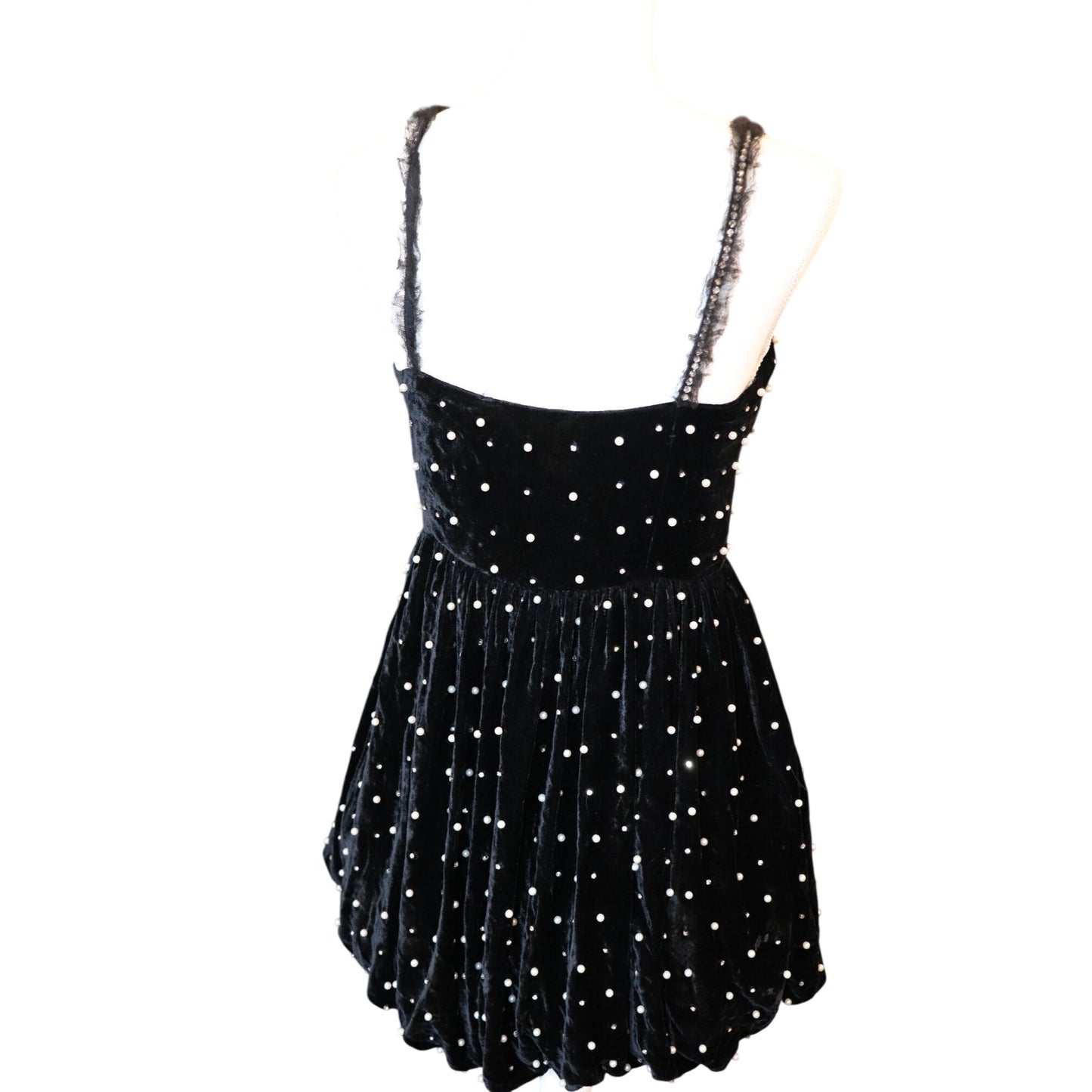 LoveShackFancy Devita Bubble Dress With Lace Straps, Size 8 NWT
