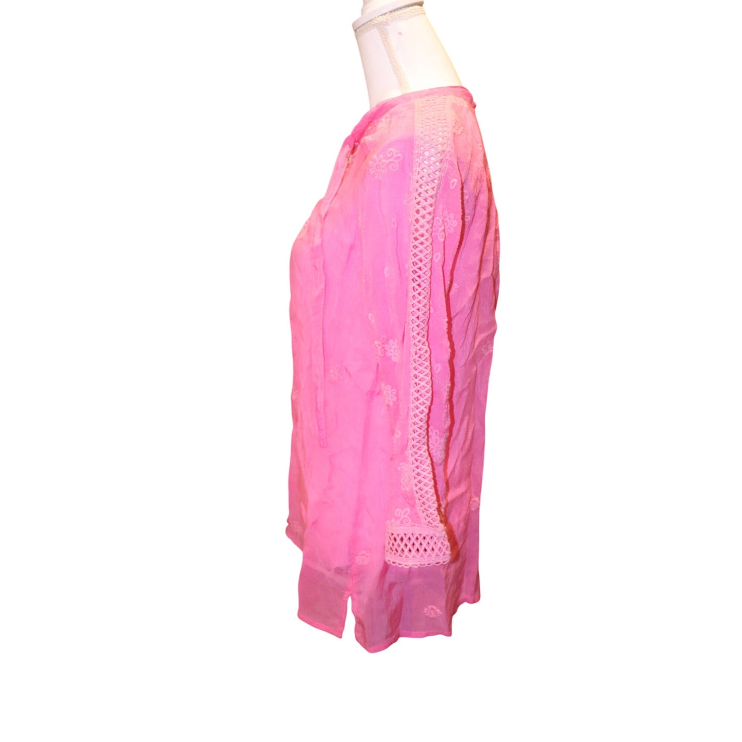 Johnny Was Pink Carleen Blouse, Small NWT