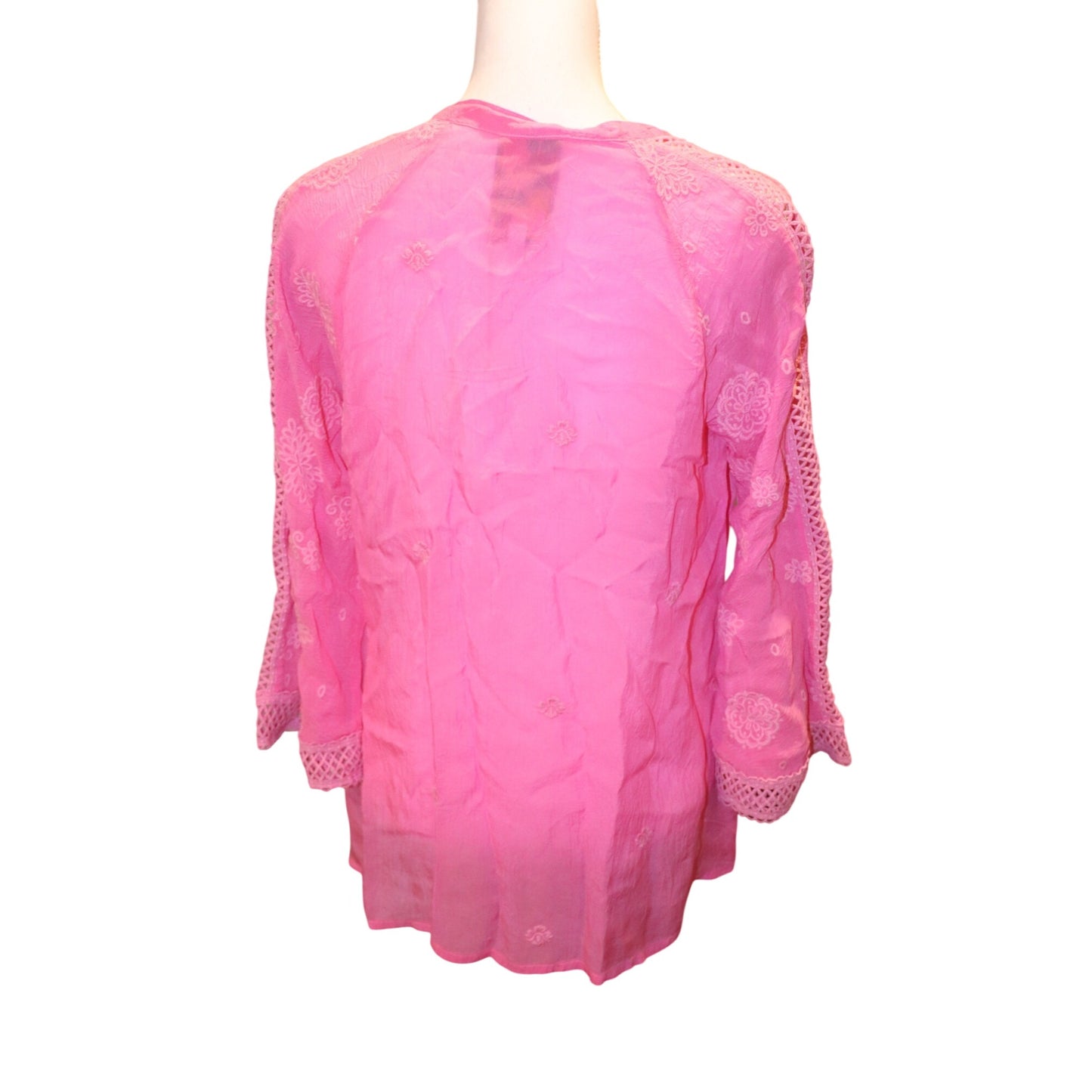 Johnny Was Pink Carleen Blouse, Small NWT