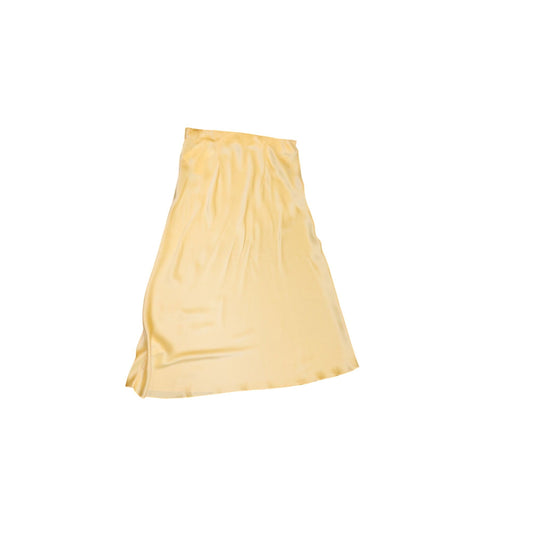 Quince Womens Yellow Silk Midi Skirt, Small NWT