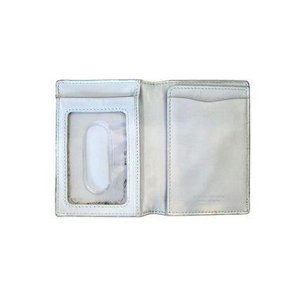 Bottega Veneta Woven Leather Card Holder Wallet Light Blue Italy
