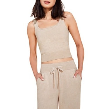 Eberjey Cropped Sweater Tank Top, Large NWT