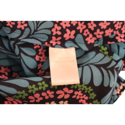 Lilly Pulitzer Womens Paisley Floral Silk Blouse Size 2 Multicolor Long Sleeves