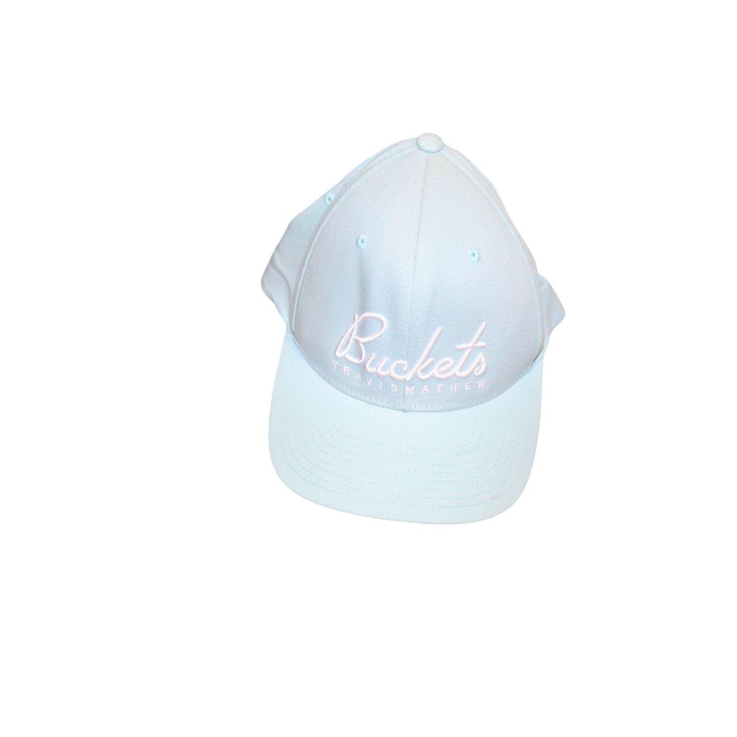 Travis Mathew Buckets 110 One Ten Flexfit Snapback Hat Light Blue NWOT