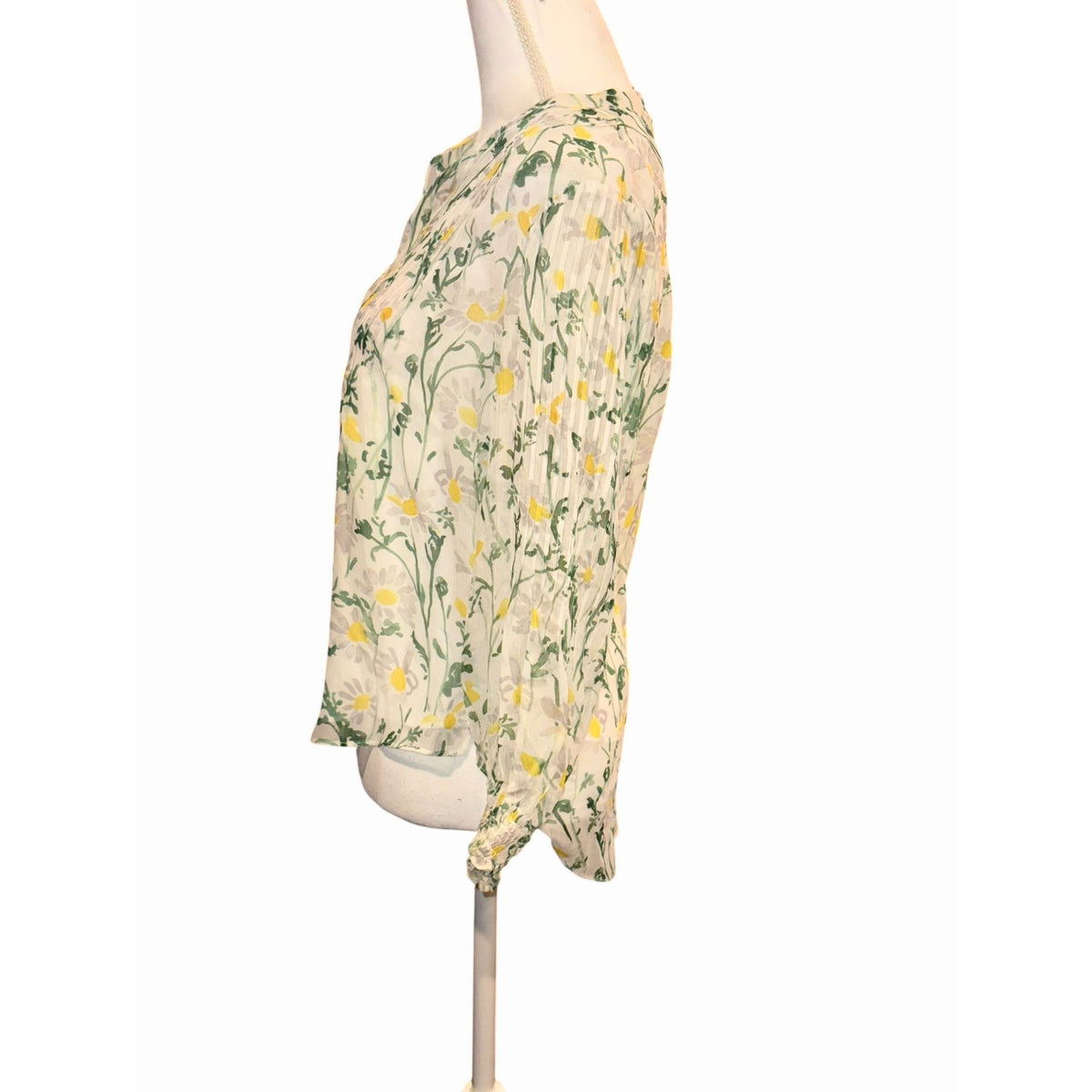 Veronica Beard Floral Blouse V-Neck Long Sleeve, Size 4 (very oversized fits size 8)