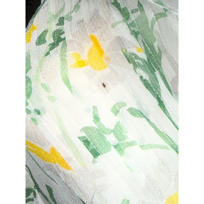 Veronica Beard Floral Blouse V-Neck Long Sleeve, Size 4 (very oversized fits size 8)