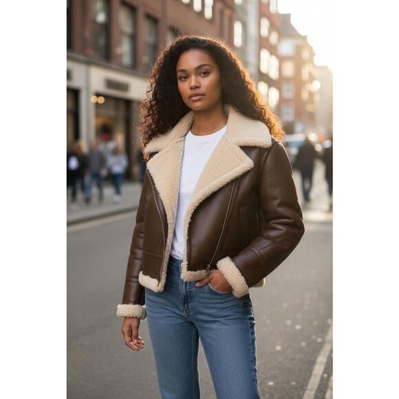 Citizens of Humanity Liv Shearling Jacket, Large NWT
