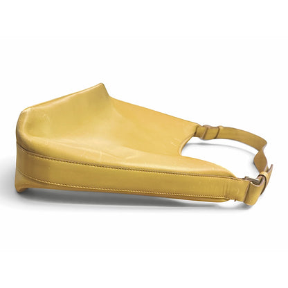Prada Light Green/Yellow Leather Shoulder Bag With Adjustable Strap