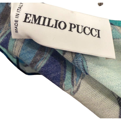 Emilio Pucci Multicolor Abstract Print Wool Blend Dress Italy 42 US 12