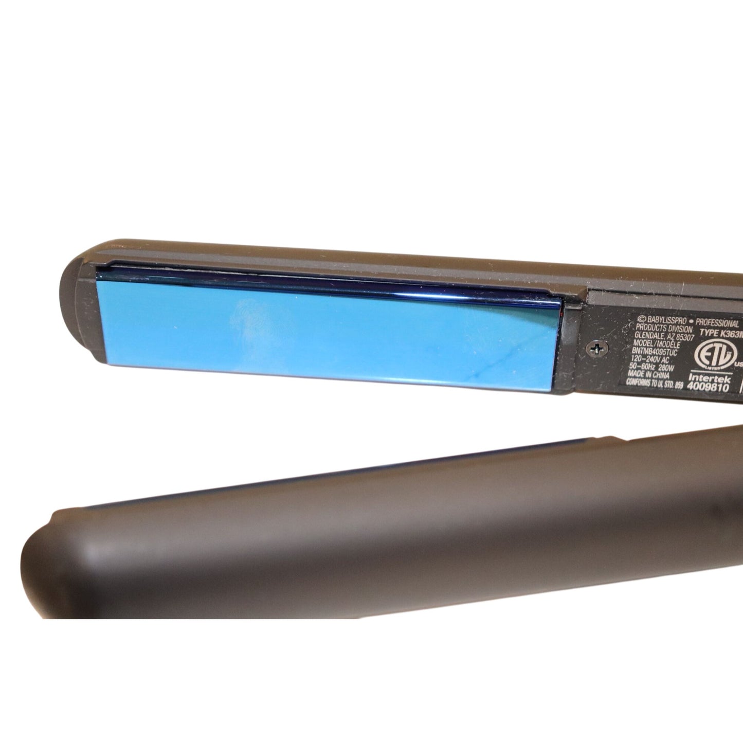 BaBylissPRO Nano Titanium Hair Straightener With Digital Display - Black & Blue