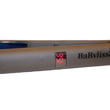 BaBylissPRO Nano Titanium Hair Straightener With Digital Display - Black & Blue
