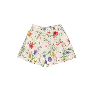 120% Lino Floral Linen Shorts, Size 46/L NWT