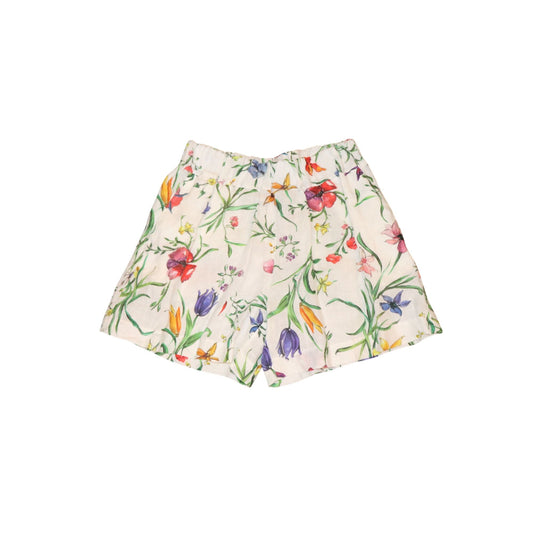 120% Lino Floral Linen Shorts, Size 46/L NWT