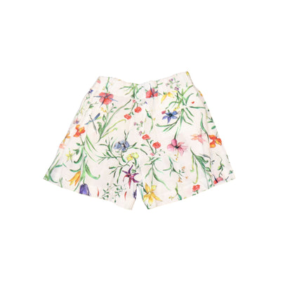 120% Lino Floral Linen Shorts, Size 46/L NWT