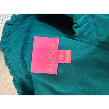 Lilly Pulitzer Elsey Popover Dress Evergreen Jacquard, Medium