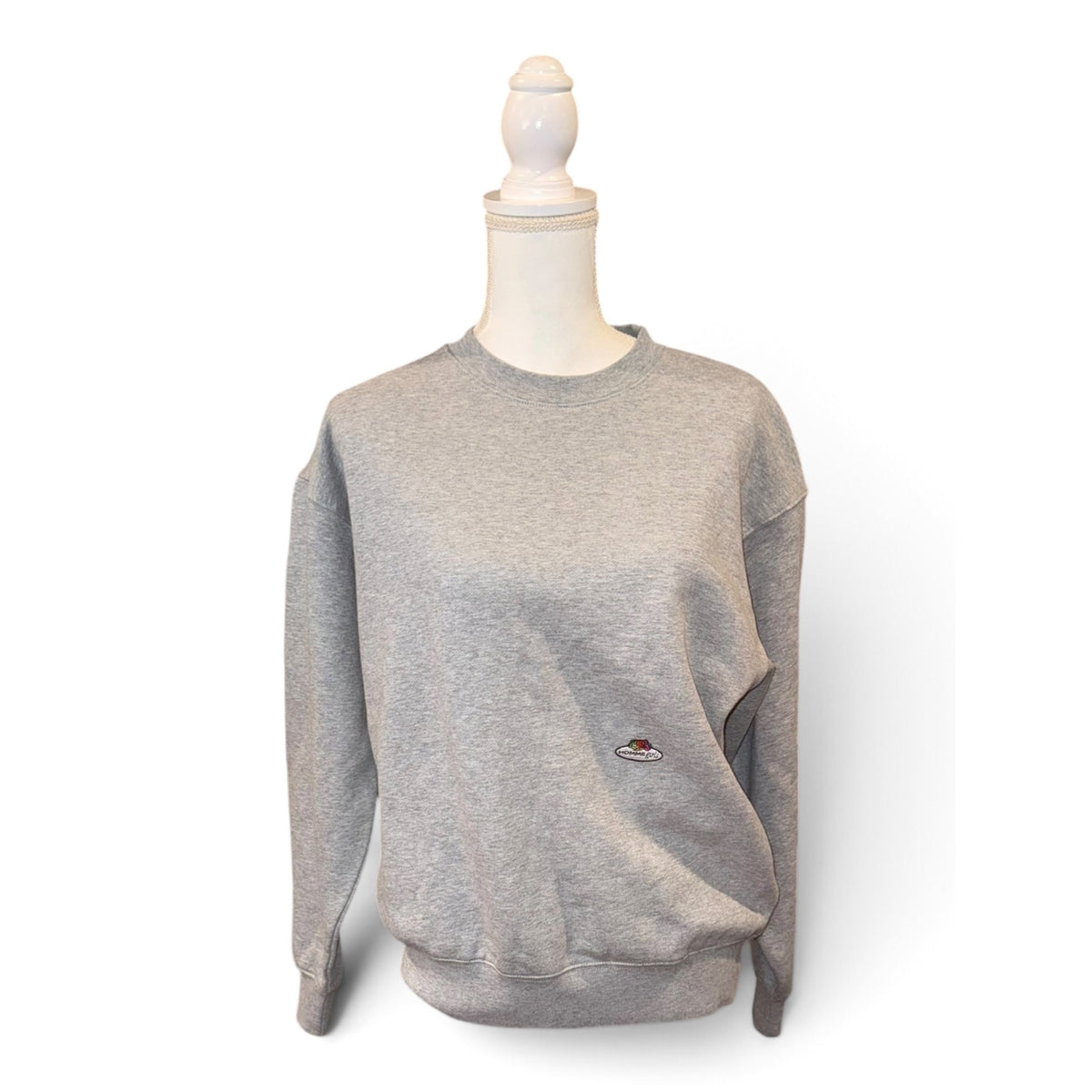 Fruit Of The Loom x Homme Girls Grey Crewneck Sweatshirt, Small NWT