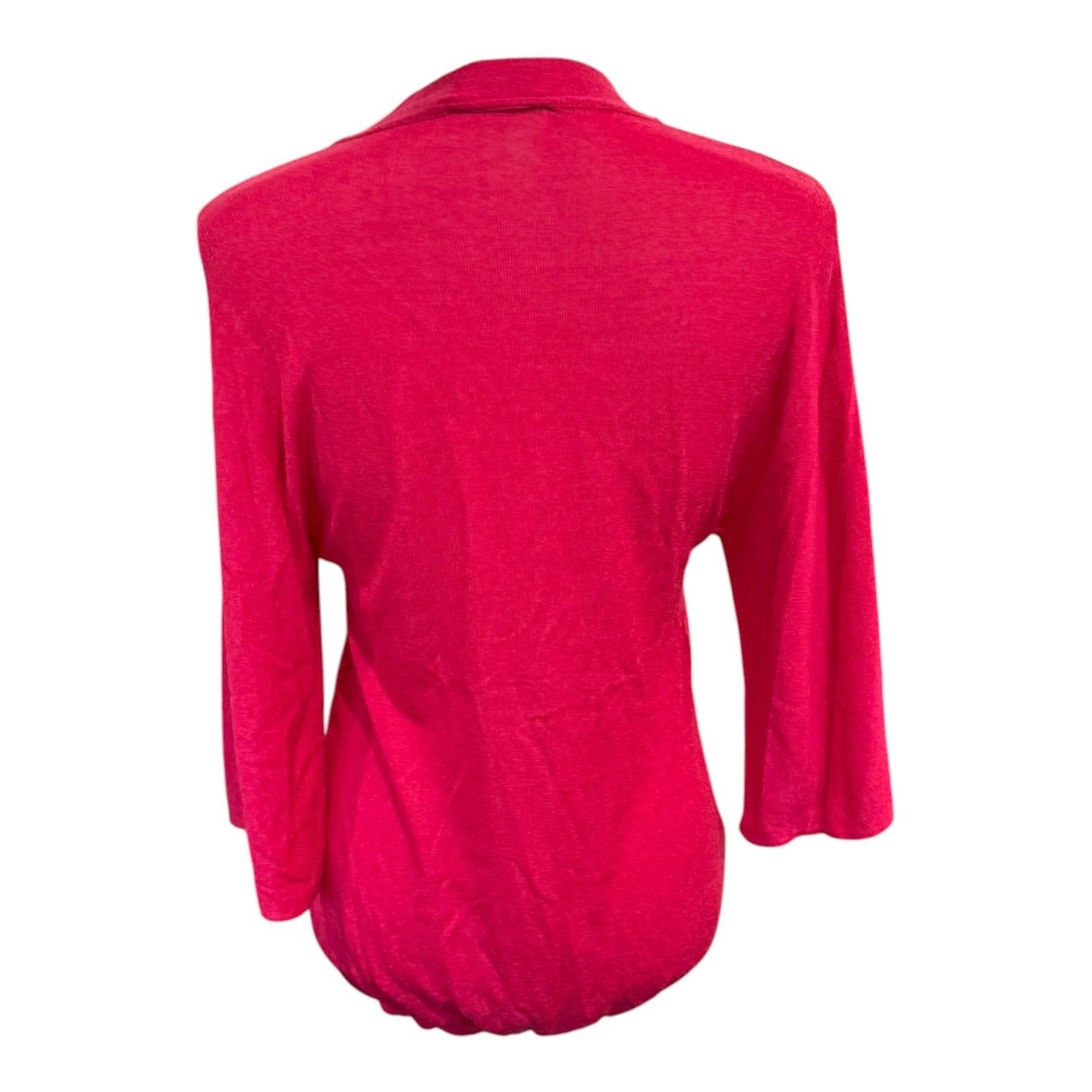 Moschino Womens Bright Pink 3/4 Sleeve Button-Up Cardigan With Pockets