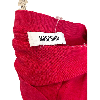 Moschino Womens Bright Pink 3/4 Sleeve Button-Up Cardigan With Pockets