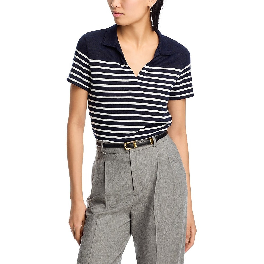 Rag & Bone Womens the Knit Stripe Polo, Large NWT