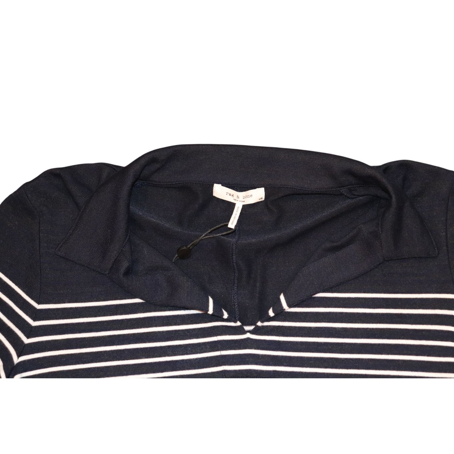 Rag & Bone Womens the Knit Stripe Polo, Large NWT