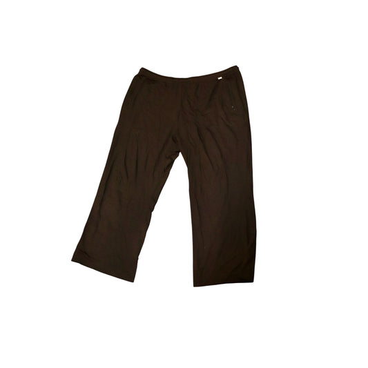 St. John Spa Womens Lounge Black Wide-Leg Pull-On Pants XL