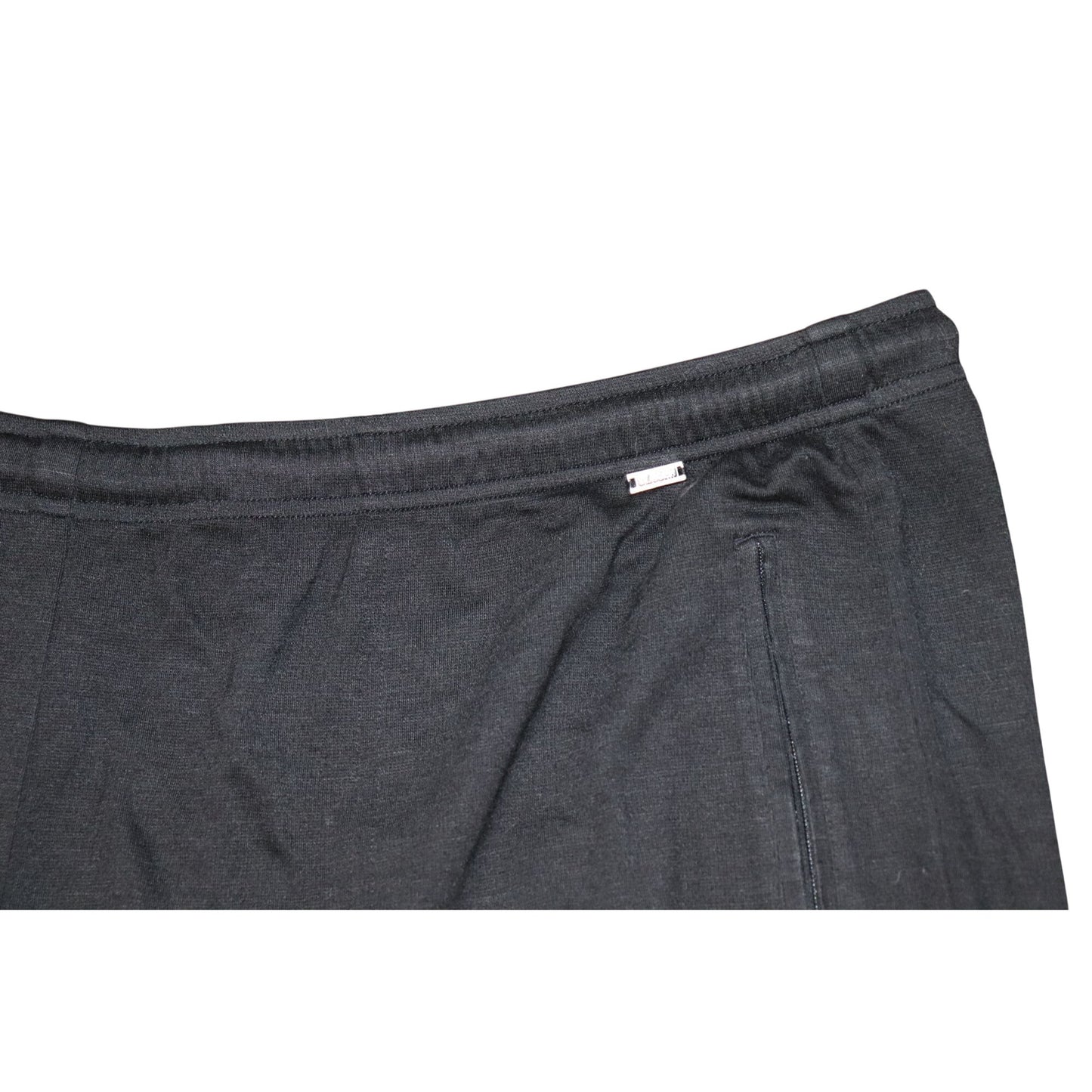 St. John Spa Womens Lounge Black Wide-Leg Pull-On Pants XL