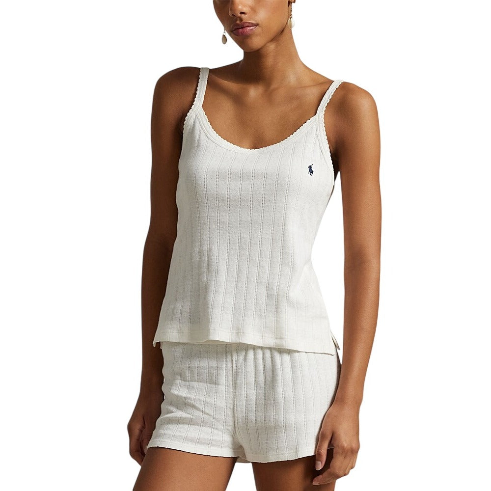 Polo Ralph Lauren Camisole Short Sleeve PJ Set - White, Large NWT
