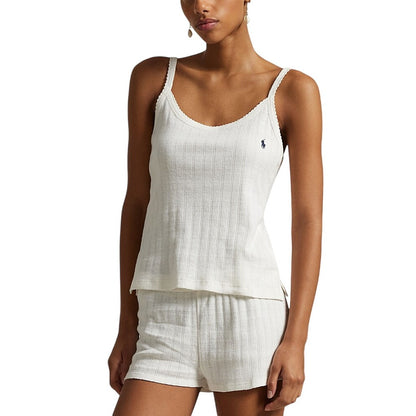 Polo Ralph Lauren Camisole Short Sleeve PJ Set - White, Large NWT