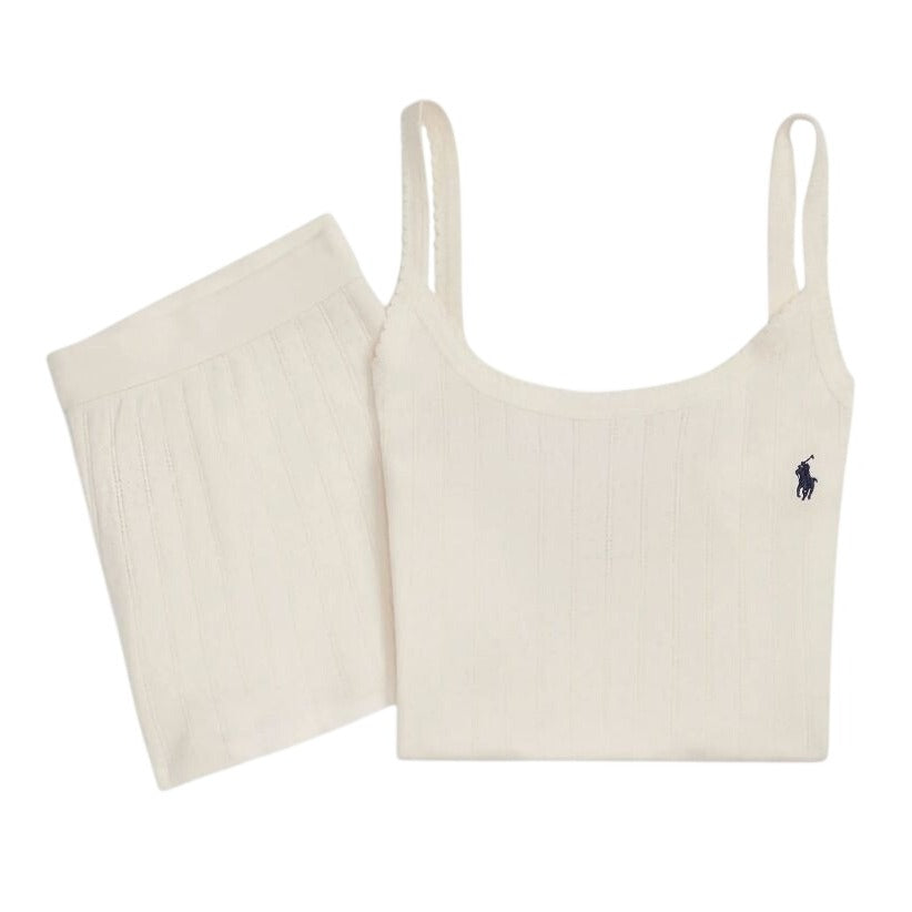 Polo Ralph Lauren Camisole Short Sleeve PJ Set - White, Large NWT