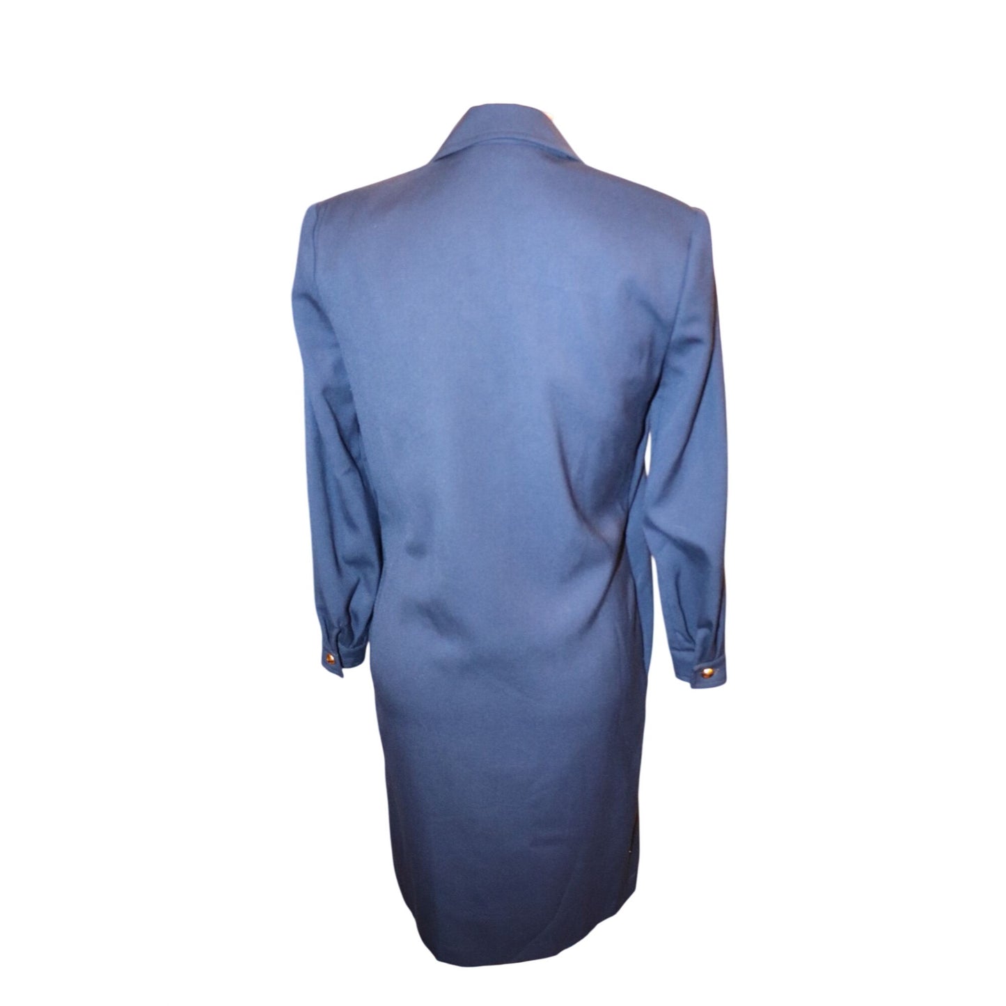 Evan-Picone Petites Navy Blue Buttoned Long Blazer Dress Vintage, Size 6