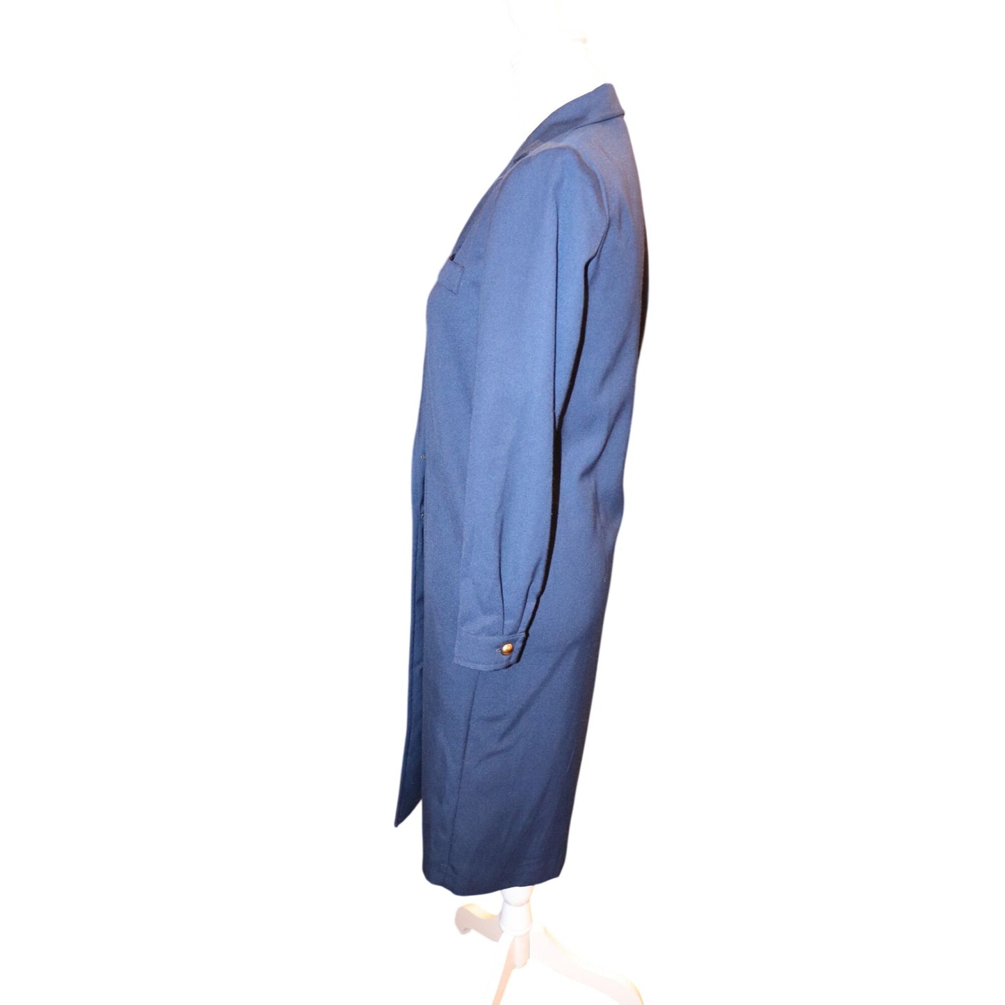 Evan-Picone Petites Navy Blue Buttoned Long Blazer Dress Vintage, Size 6