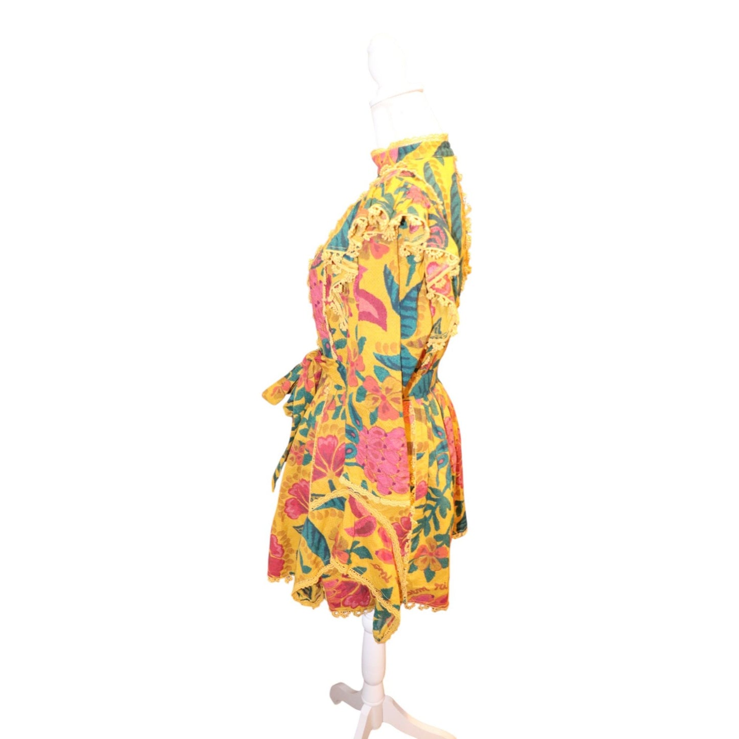 Farm Rio Cotton Ruffle Mini Dress, Small